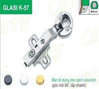 Bản lề K57 dùng cho cánh cửa kính, kính dày tối đa 5mm